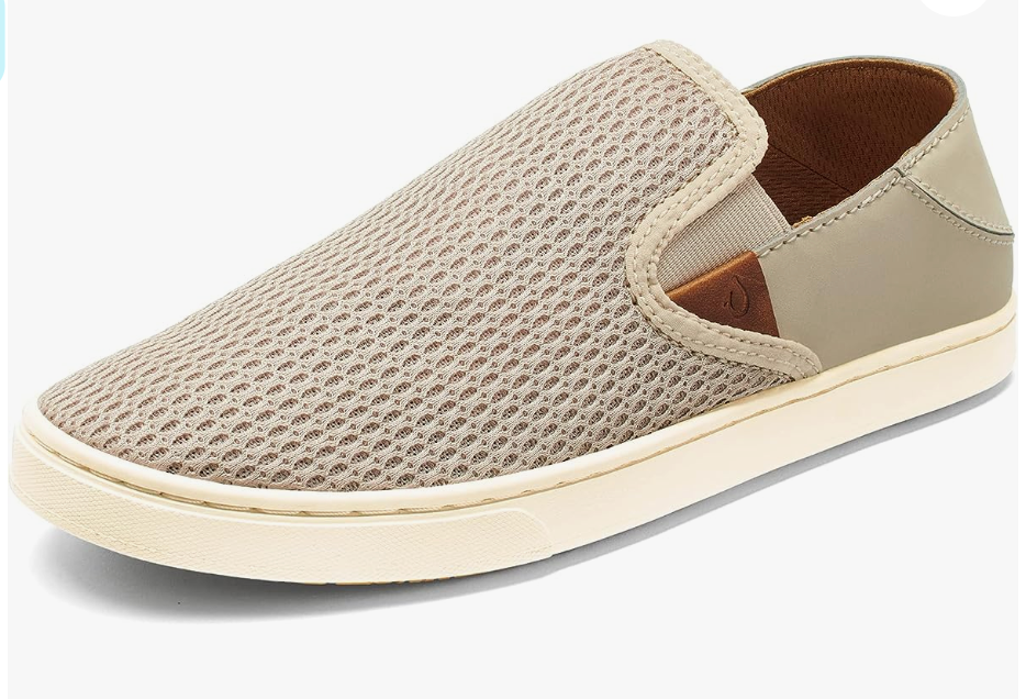 OLUKAI Pehuea Women's Slip On Sneakers, Casual Everyday Shoes Tapa/Tapa - AllSportsWearUSA